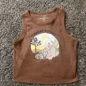 This is a brown summery tank top. Brand: Homegirl Society Size: xs